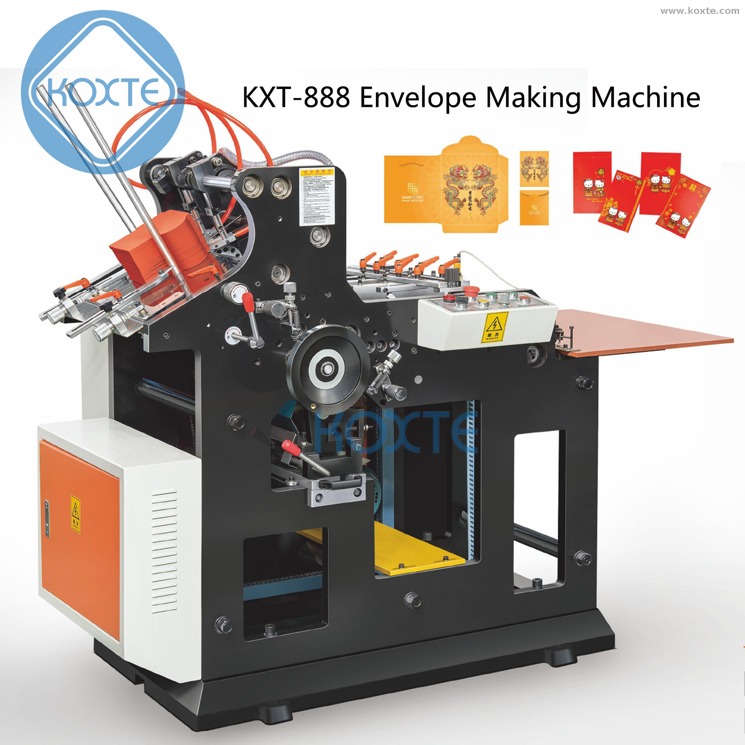 Automatic Packing List Enclosed Red Envelopes Packet Making Forming Gluing Machine for DHL UPS