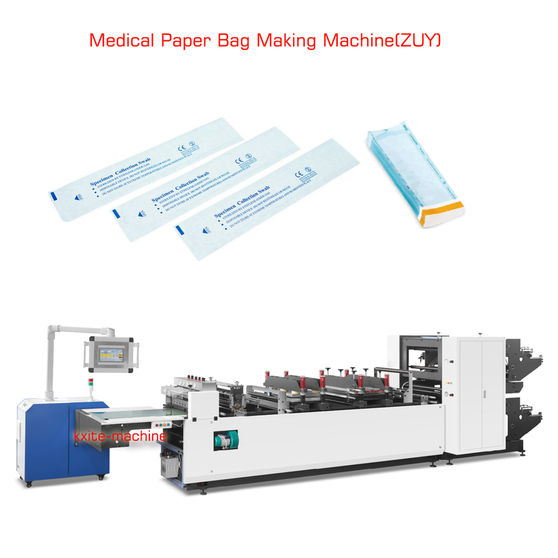 Servo Guesset Stand Up Pouch Making Machine Paper Plastic Complex Material Pouch 3 Side Seal Bag Making Machine