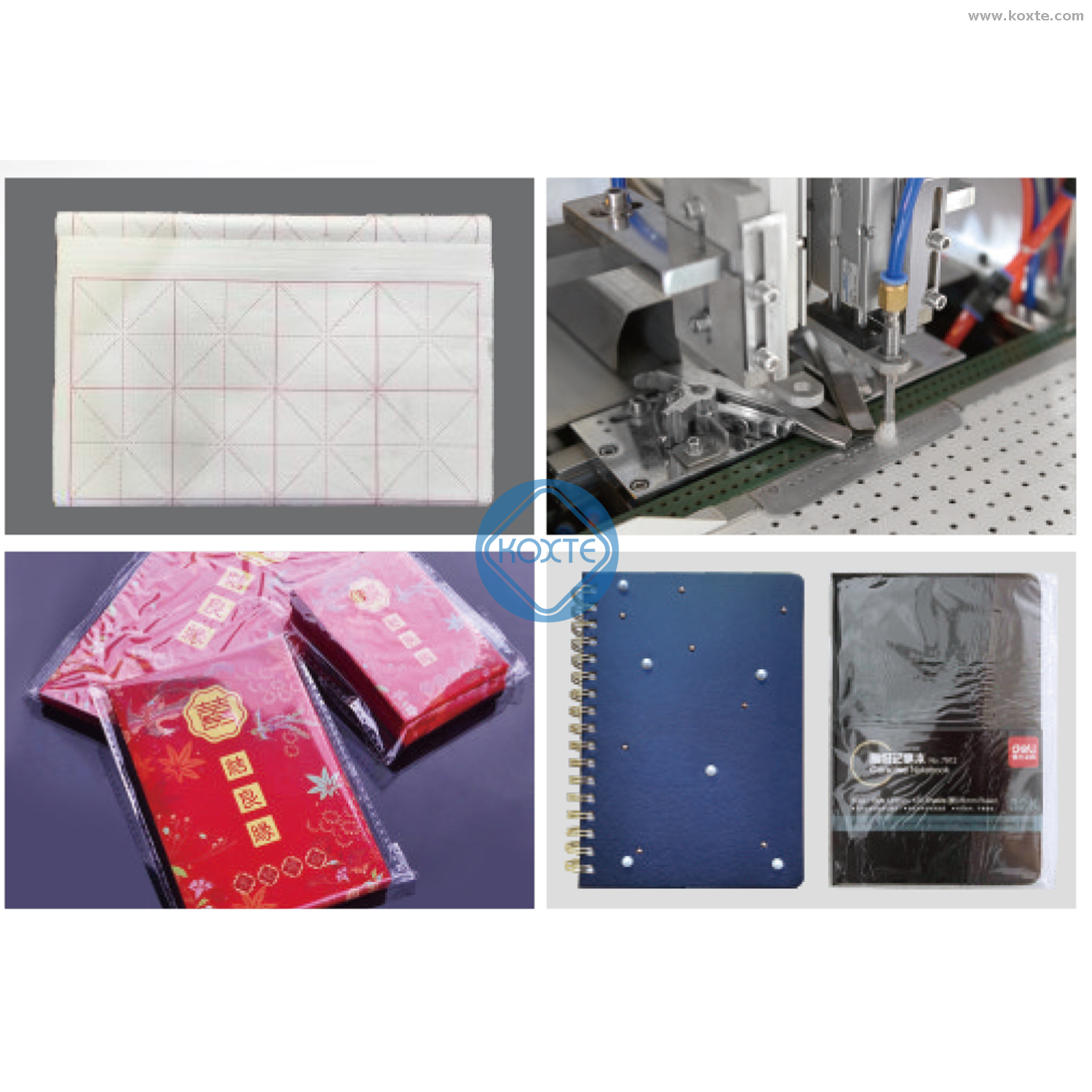 Full Automatic shingle, notebook, hangtag bag forming bagging packing machine