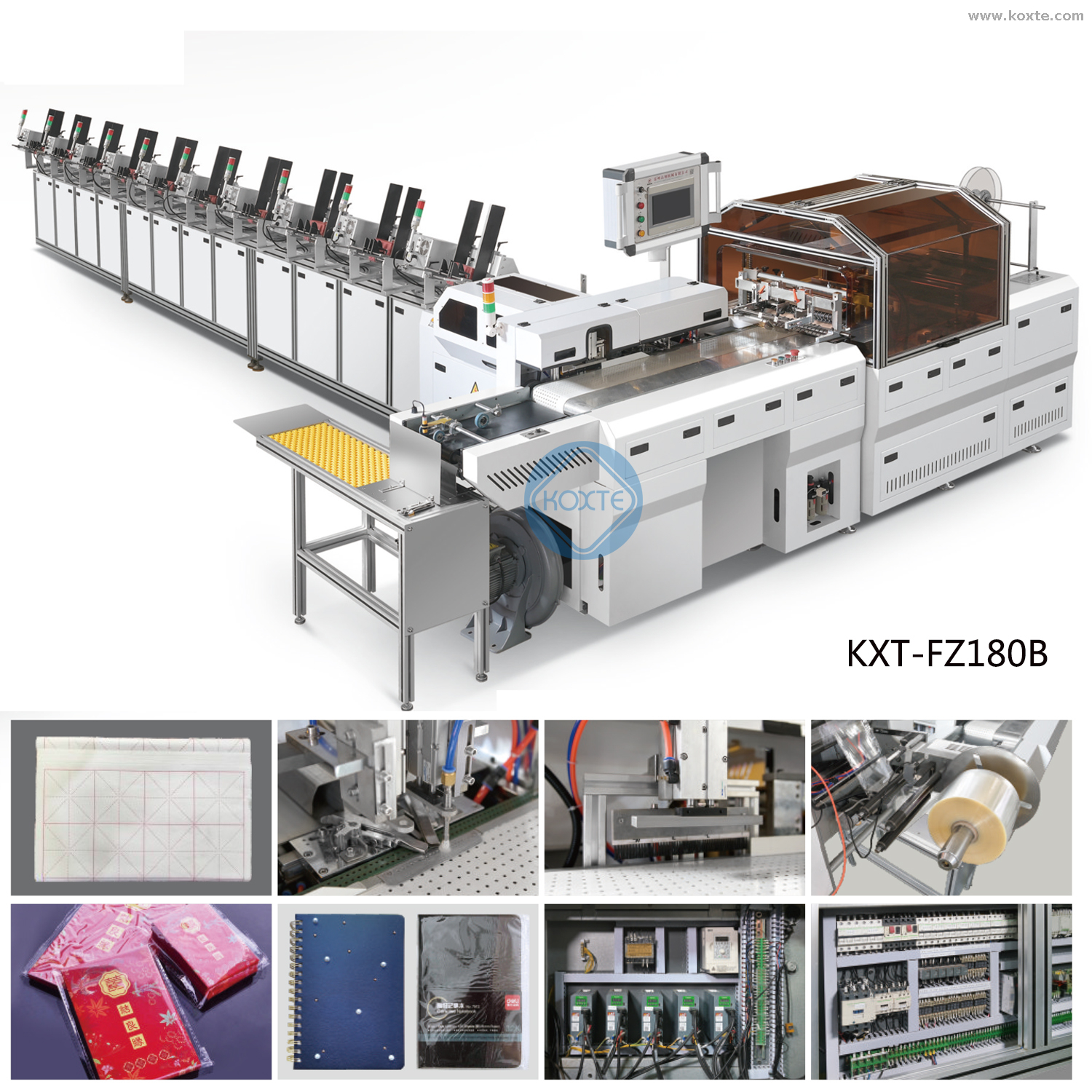 Full Automatic shingle, notebook, hangtag bag forming bagging packing machine