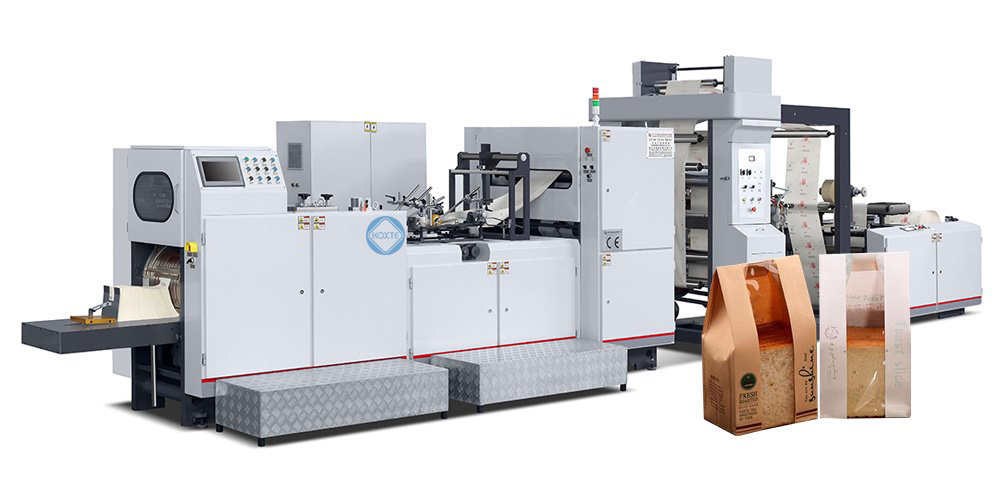 D-Cut Square Bottom Paper Bag Making Machine with Handle Punching