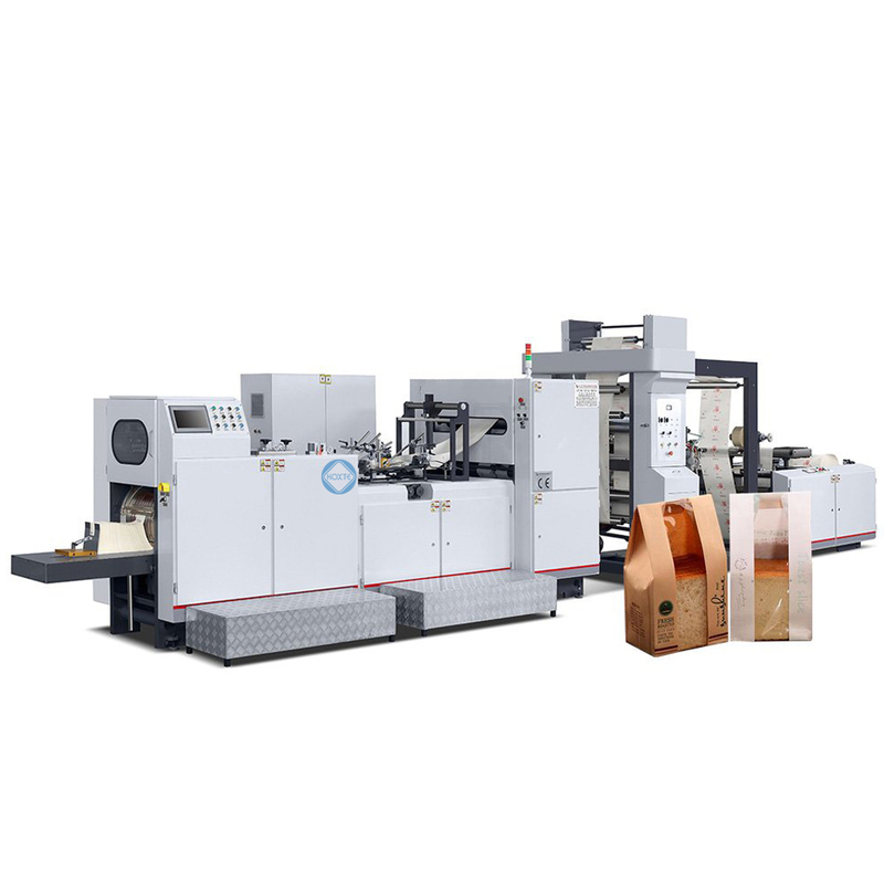 Automatic Craft High Speed Paper Bag Making Machine with Plastic Window