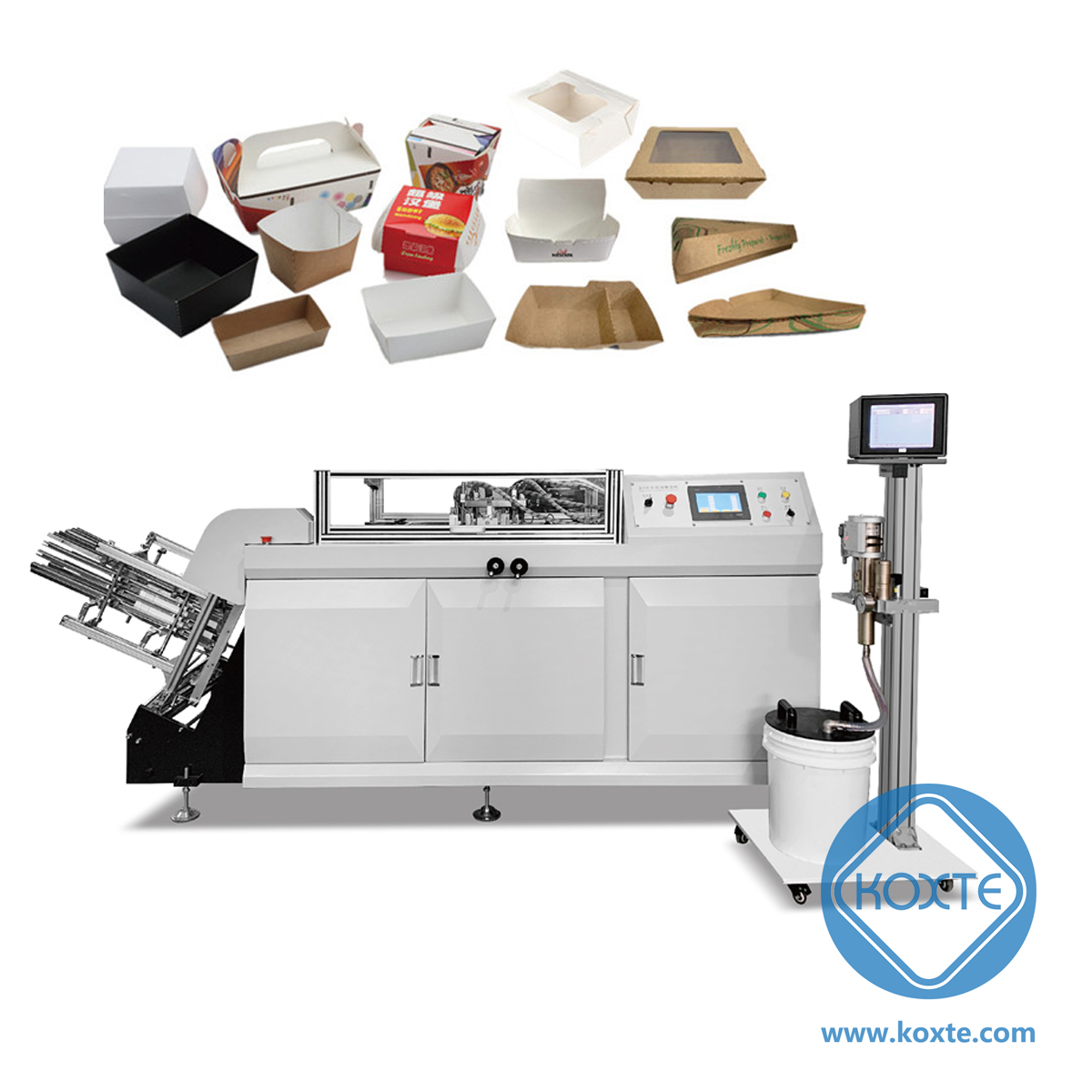 High Speed Paper Box Hamburger Box Forming Making Machine