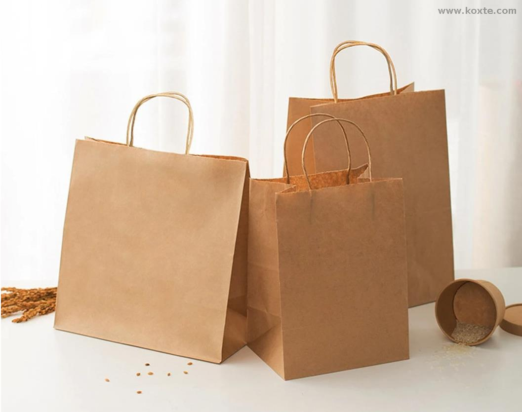 High Speed Automatic Square Bottom Fast Food Coffee Kraft Paper Take Away Hand Bag Making Machine