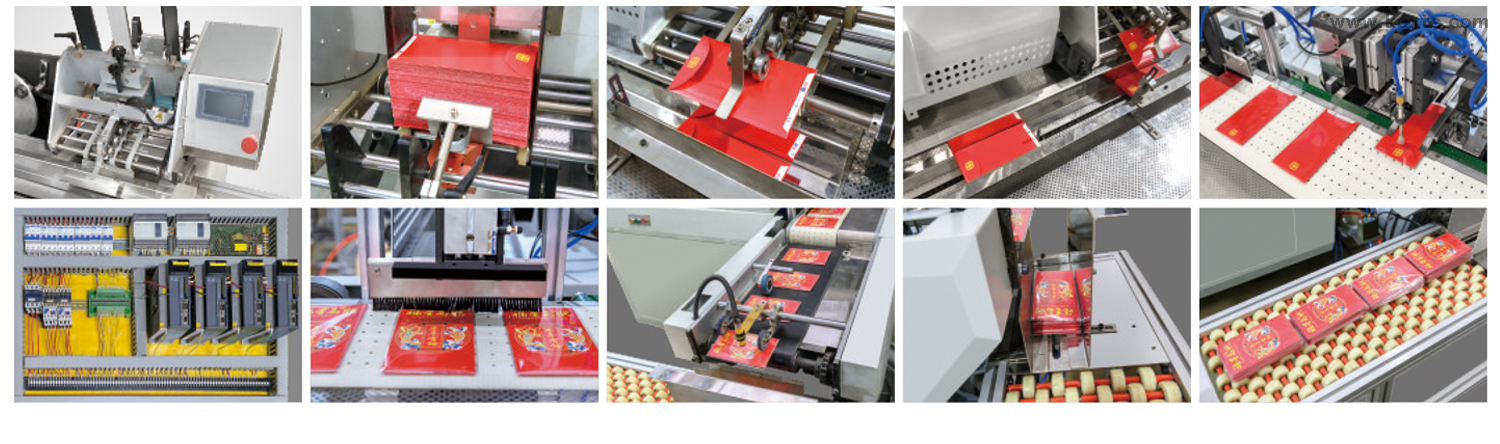 Full Automatic Open Mouth OPP Bagging Machine For Notebook Magazine Calendar Certificate Book Greeting Cards packing