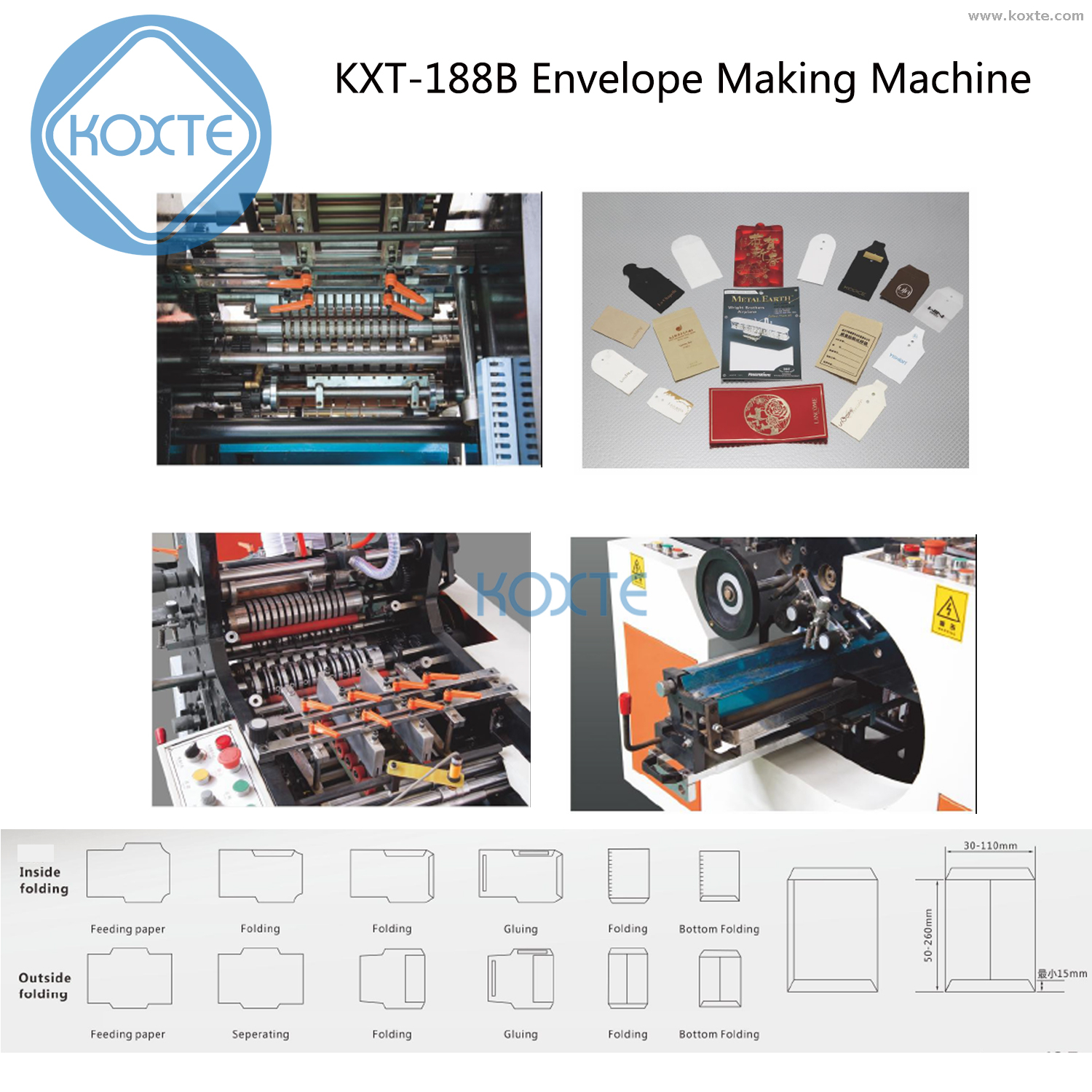 Full Automatic Western Style paper Envelope Making Machine 