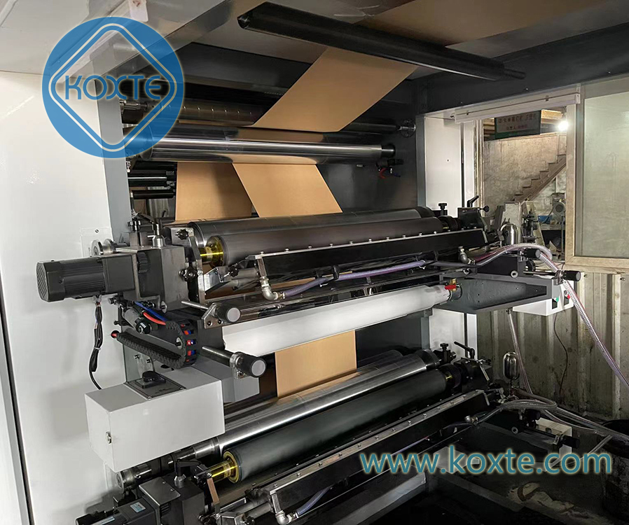 Fully Automatic Shopping Paper Bag Rolling Kraft Paper Flexo Printing Machine