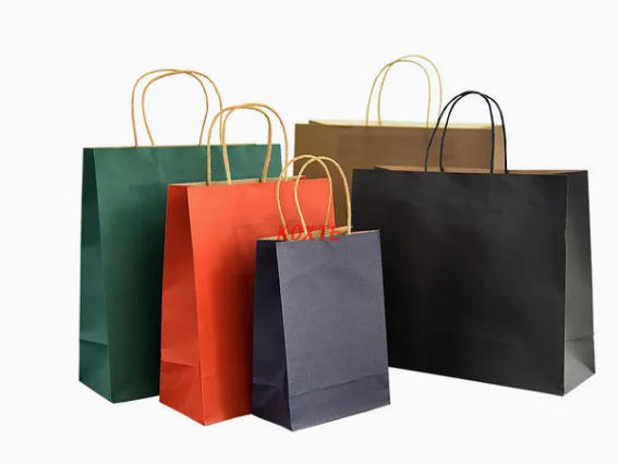 Full Automatic Sheet Feeding Food Clothes Shoes Handle Paper Bag Making Machine with Flat Handle Inline