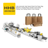 Full Automatic Sheet Feeding Food Clothes Shoes Handle Paper Bag Making Machine with Flat Handle Inline