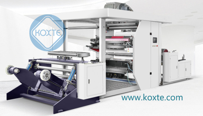 Fully Automatic Shopping Paper Bag Rolling Kraft Paper Flexo Printing Machine