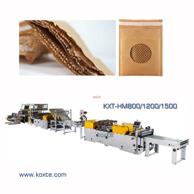 Customizable Writing Eco-Friendly And Biodegradable Kraft Paper Postal Document Honeycomb Paper Envelope Bag Making Machine with Honeycomb Shaped Interlayer