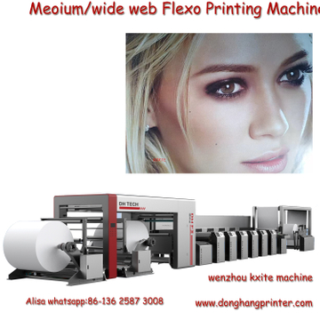 Automatic Digital Roll To Roll Die Cutting Slitting Flexo Printing 4 5 6 8 Colors Flexographic Printer Machine