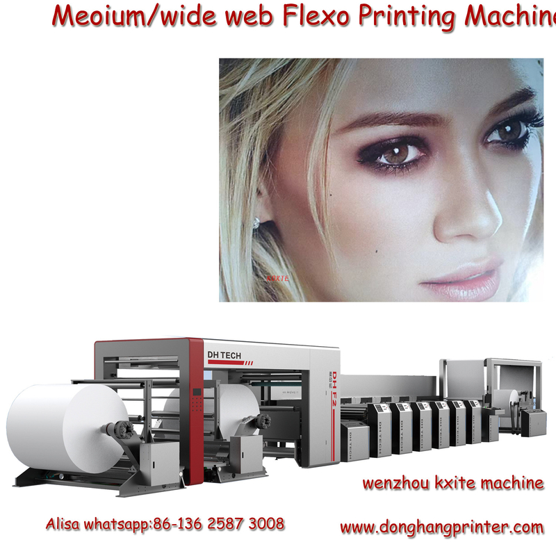 Automatic Digital Roll To Roll Die Cutting Slitting Flexo Printing 4 5 6 8 Colors Flexographic Printer Machine