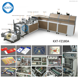 Fully Automatic Shopping Paper Bag plate Bagging Packing labeling machine