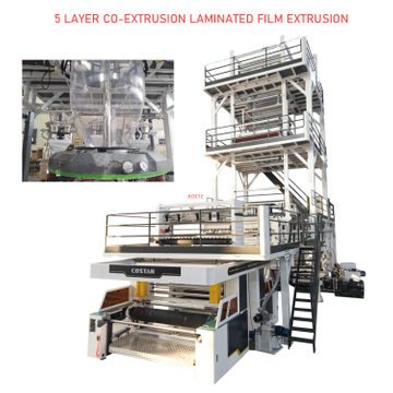 5-layer co-extrusion industrial packaging film blowing machine